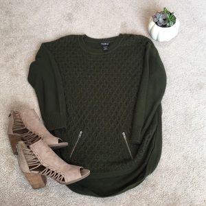 Green Zipper Sweater